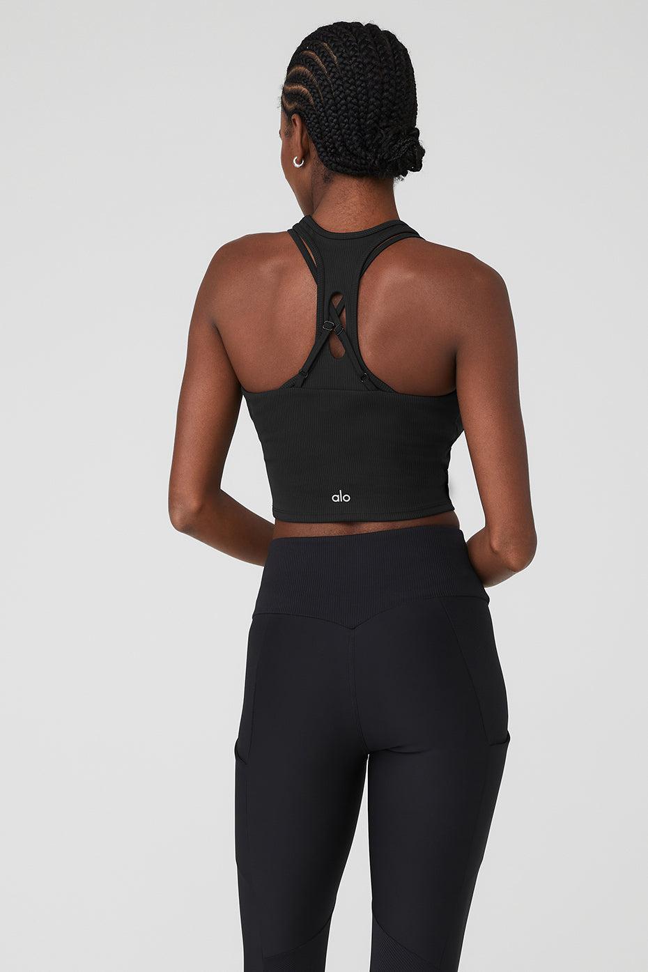 ALO | Ribbed Airlift Enchanted Bra Tank Top Size: XS Product Image