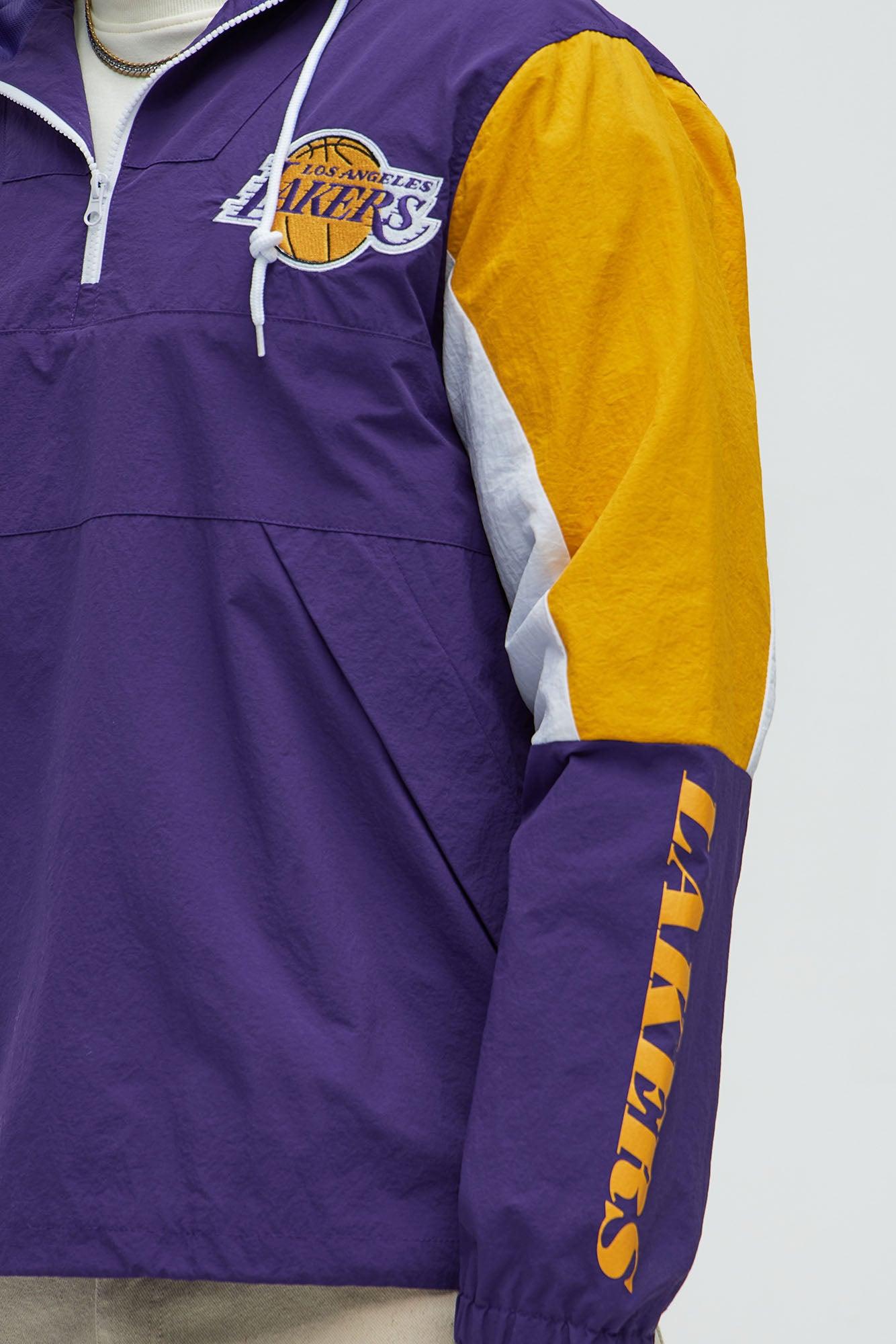 Lakers Ranger Quarter Zip Hoodie Jacket - Purple Male Product Image