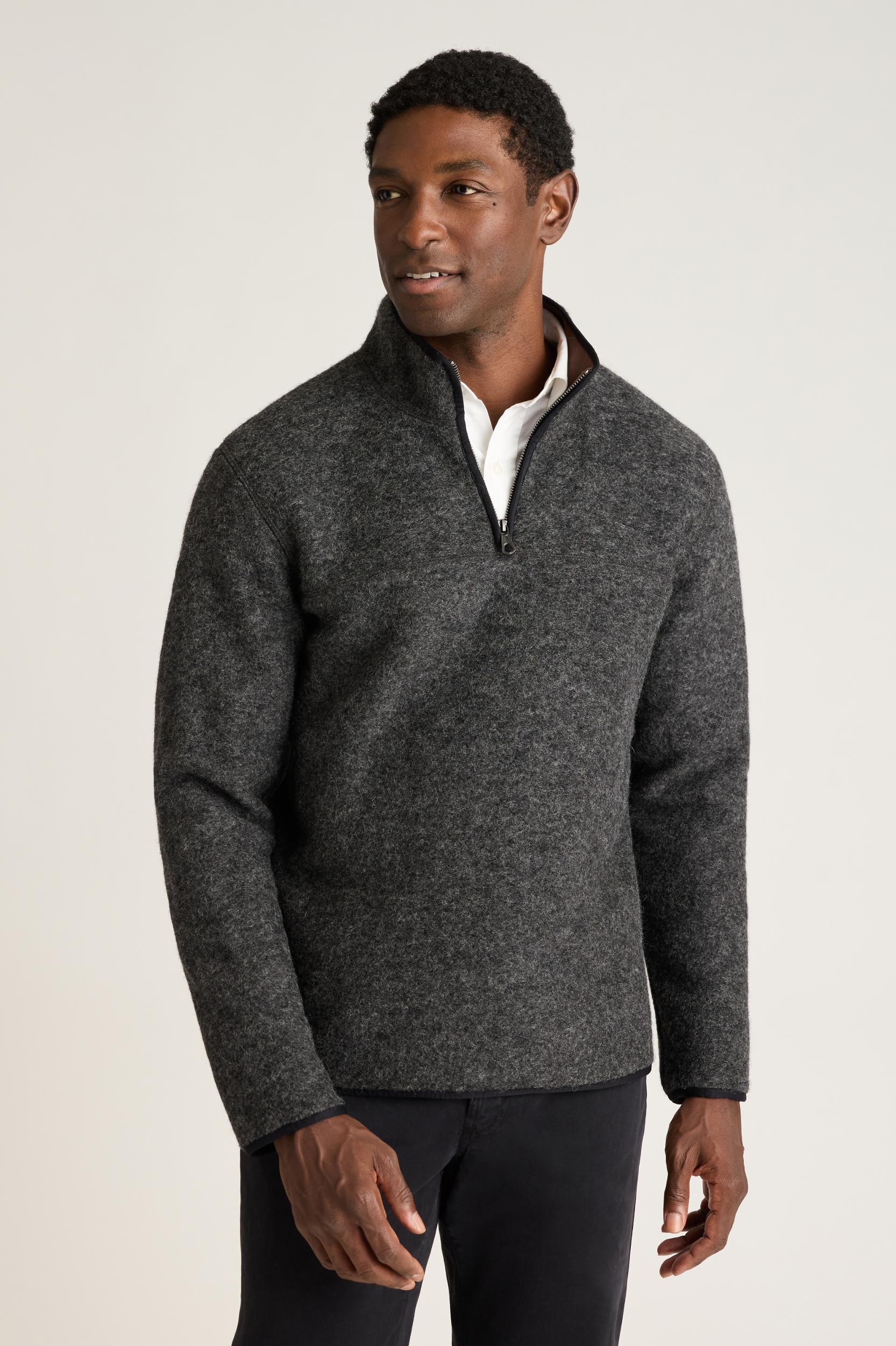 Italian Wool Fleece Quarter Zip Product Image