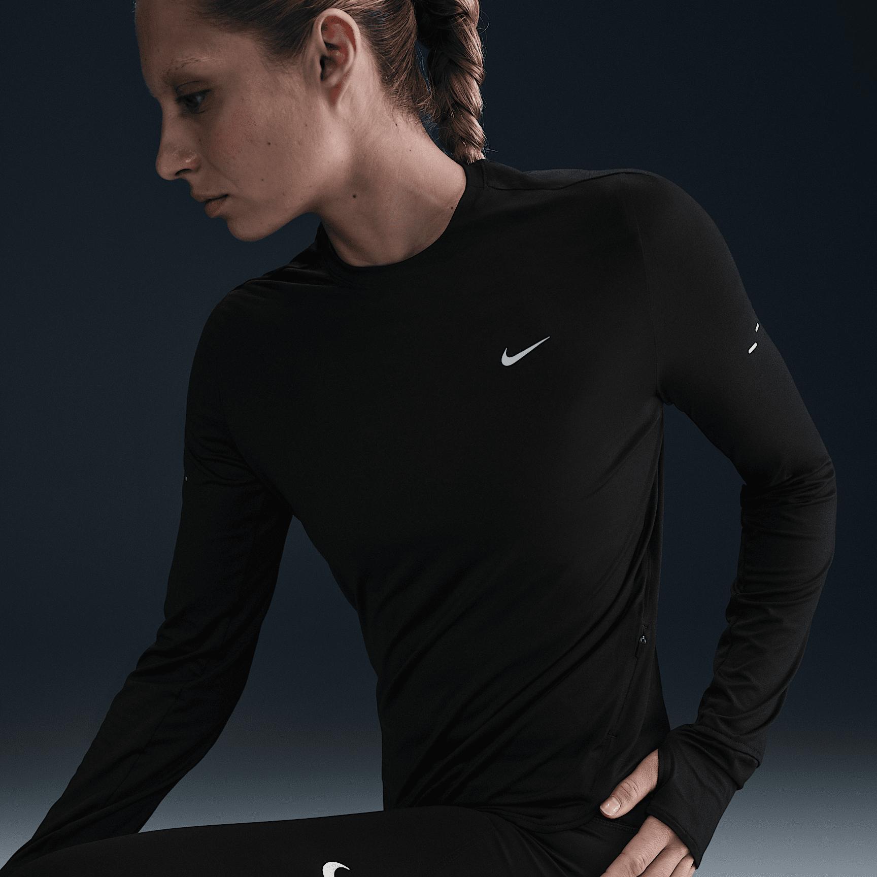 Nike Womens Swift Dri-FIT UV Long-Sleeve Crew-Neck Running Top | HQ0503-010 Product Image