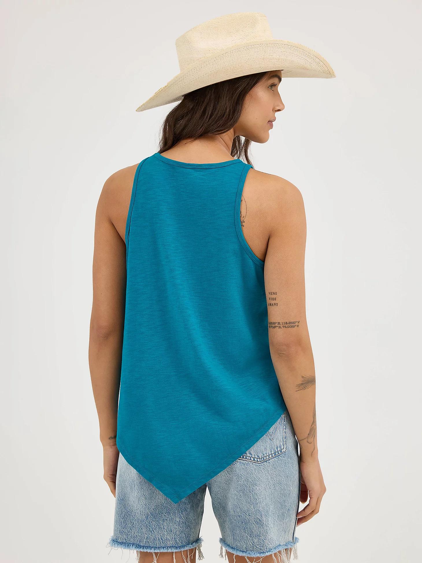 Women's Wrangler Bandana Diamond Front Tank in Washed Product Image