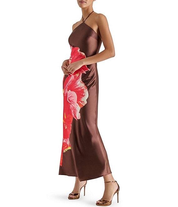 Steve Madden Halter Neck Floral Maxi Dress Product Image