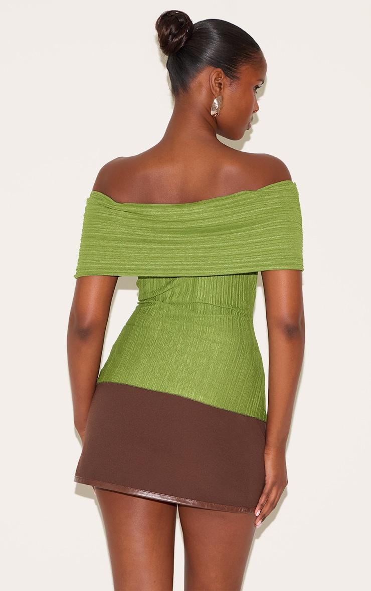  Green Rib Style Fold Over Top Product Image
