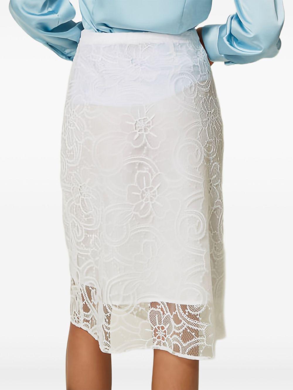 floral-lace midi skirt Product Image