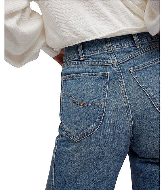 Free People We The Free Aster Straight Leg Denim High Rise Jeans Product Image