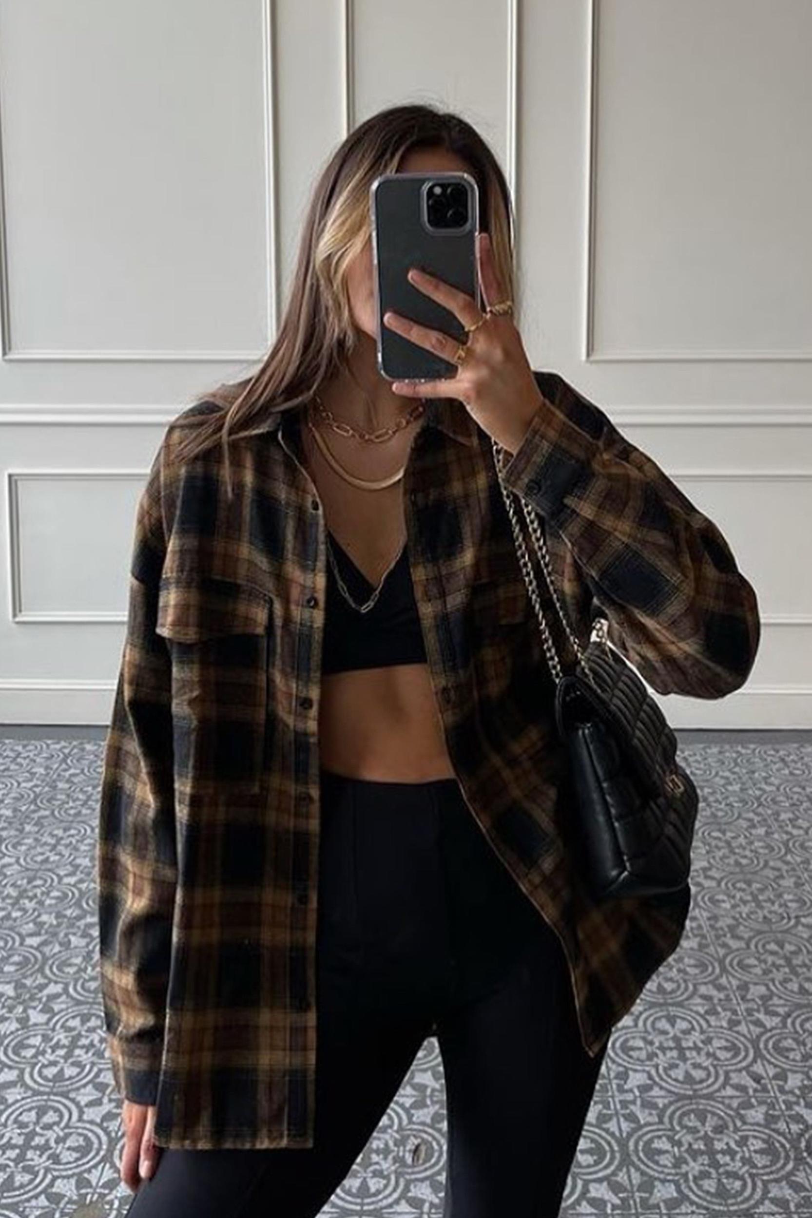 Fireside Mocha Plaid Flannel Product Image