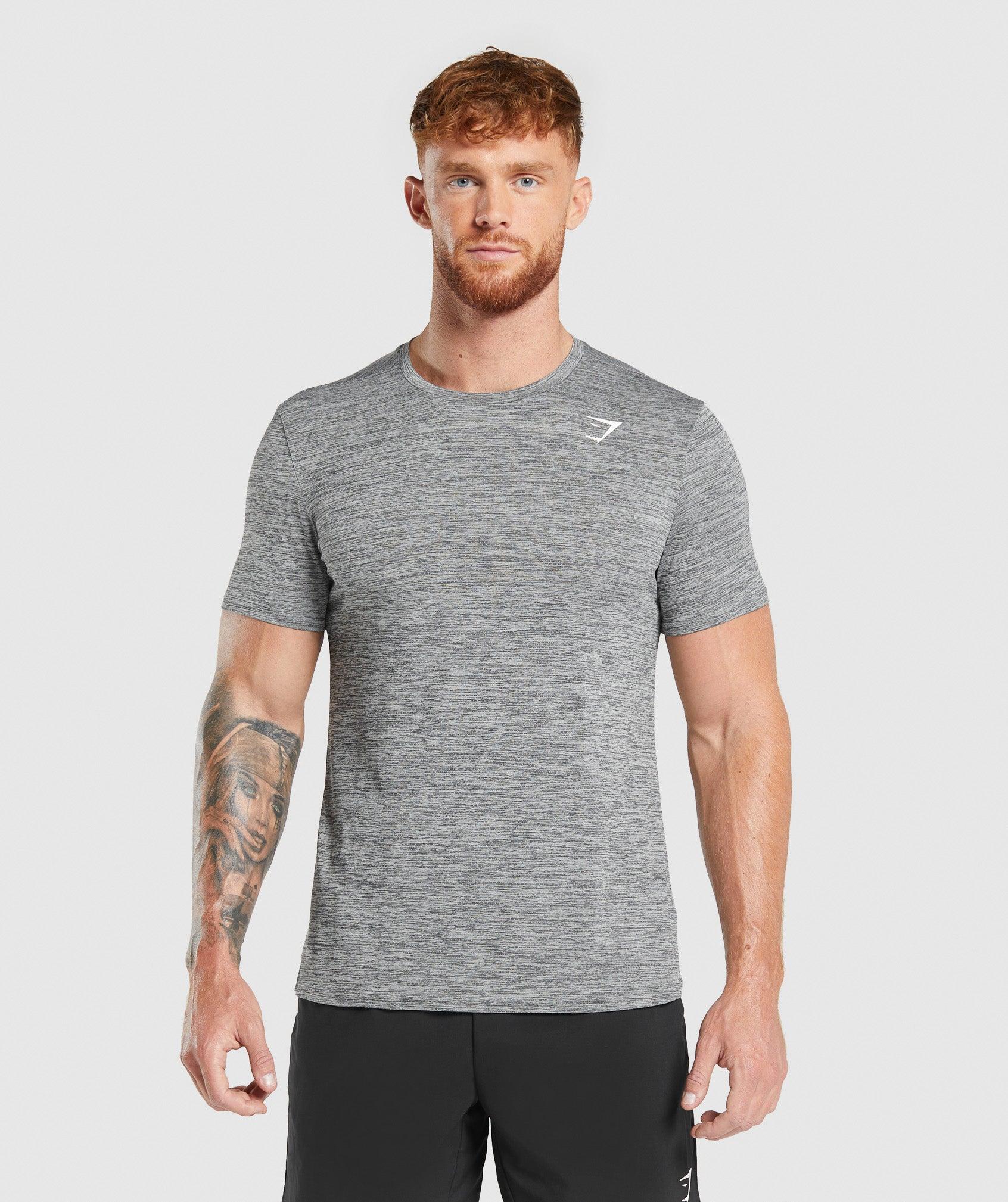 Gymshark Arrival Marl T-Shirt - Silhouette Grey/Light Grey Marl Male Product Image