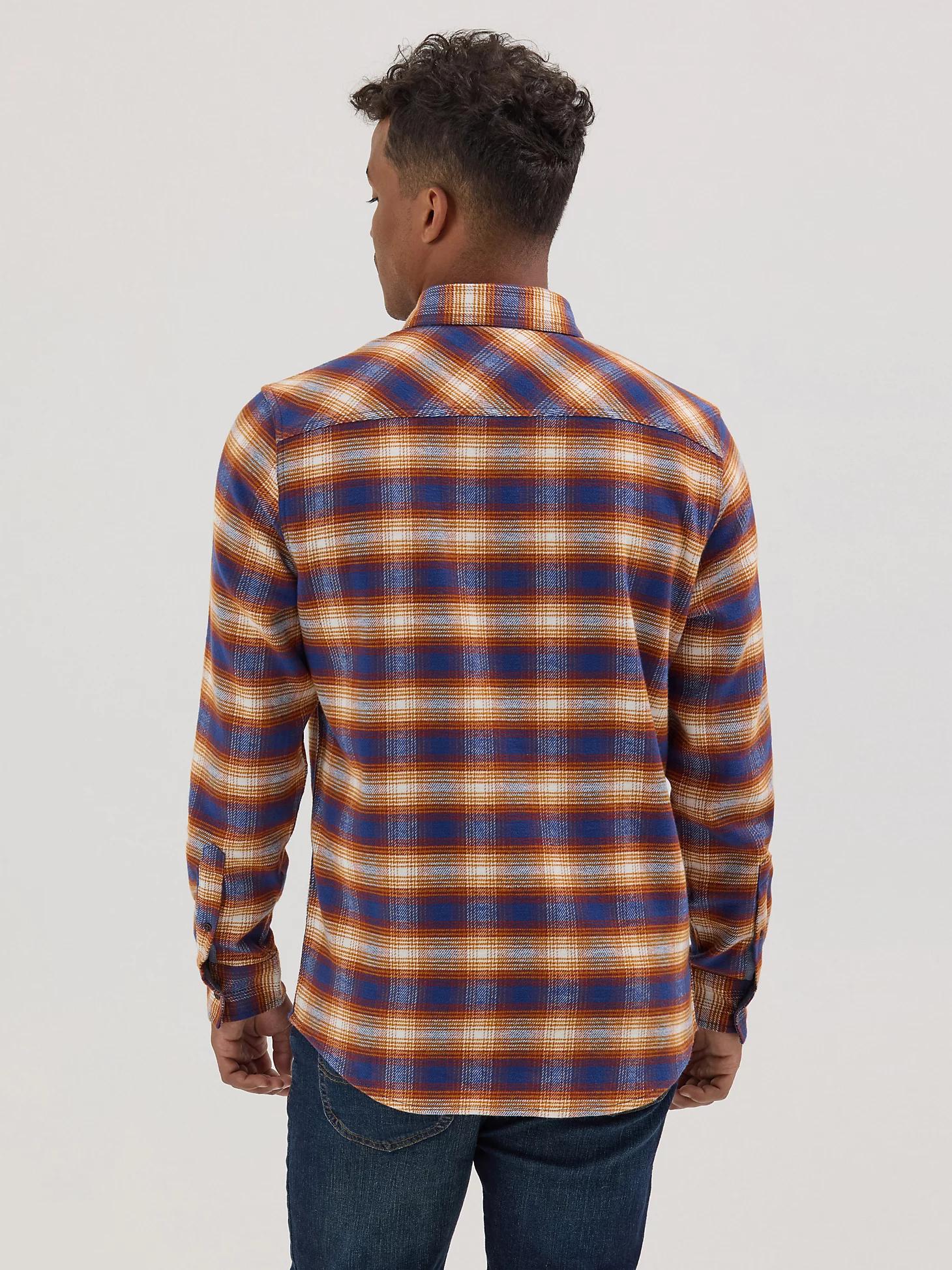 Men's Stretch Flannel Western Plaid Shirt | Men's Tops & Tees | Lee® Product Image