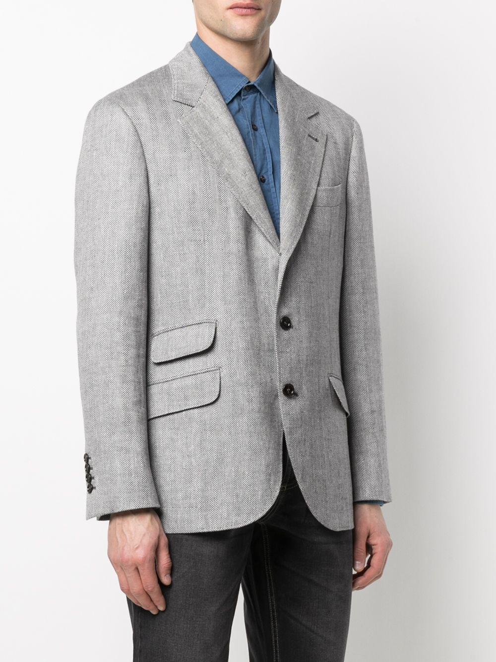 single breasted herringbone blazer Product Image