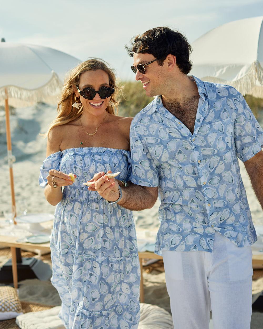 The Nantucket - Smocked Maxi Oyster Dress Product Image