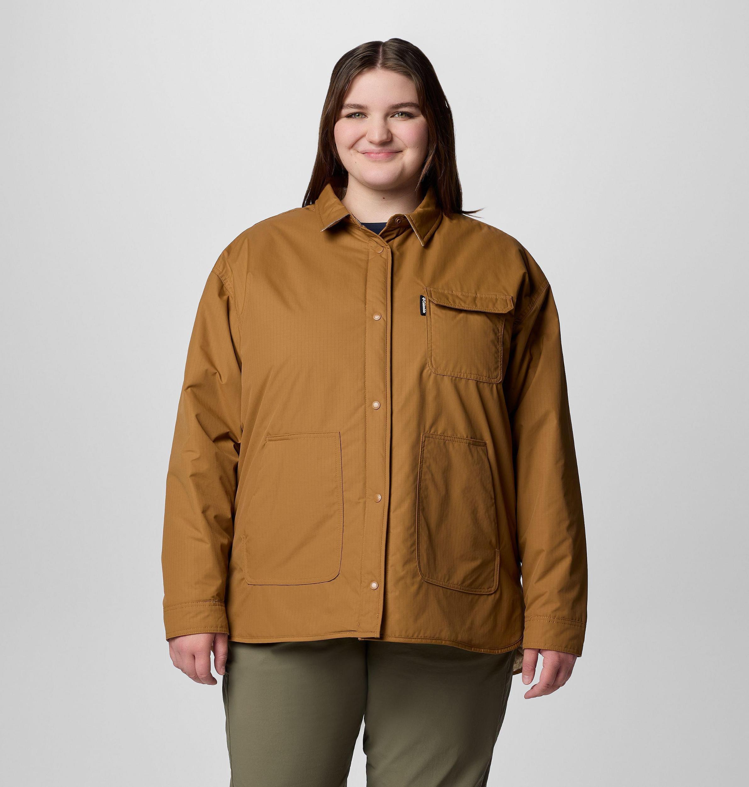 Columbia Womens Longhorn Ridge Reversible Shirt Jacket - Plus Size- Product Image