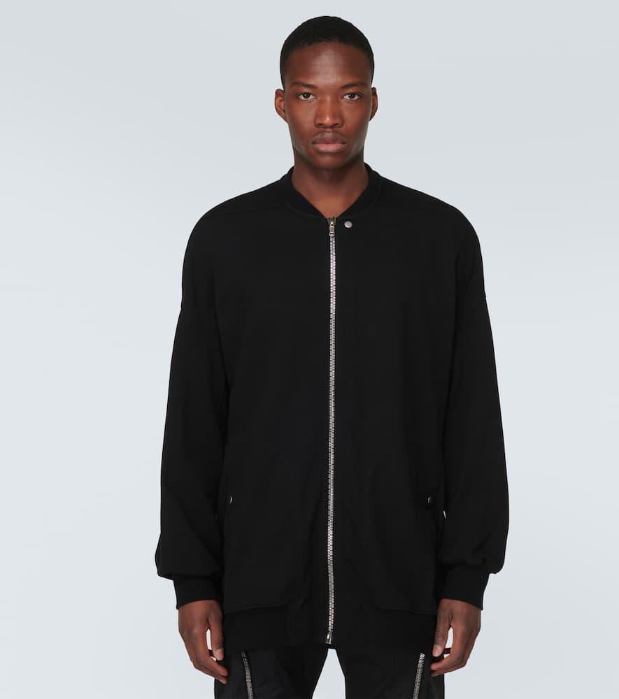 RICK OWENS Black Hollywood Jumbo Flight Bomber Jacket In 09 Black Product Image