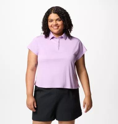 Columbia Womens PFG Tidal Tee Short Sleeve Polo - Plus Size- Product Image
