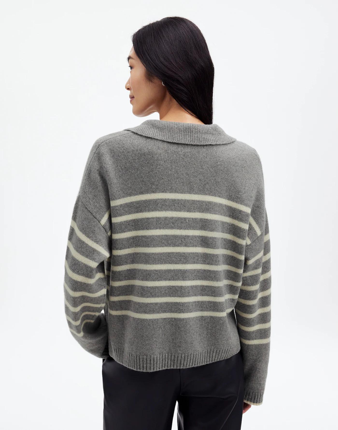 Cashmere-Wool Blend Polo Sweater Product Image