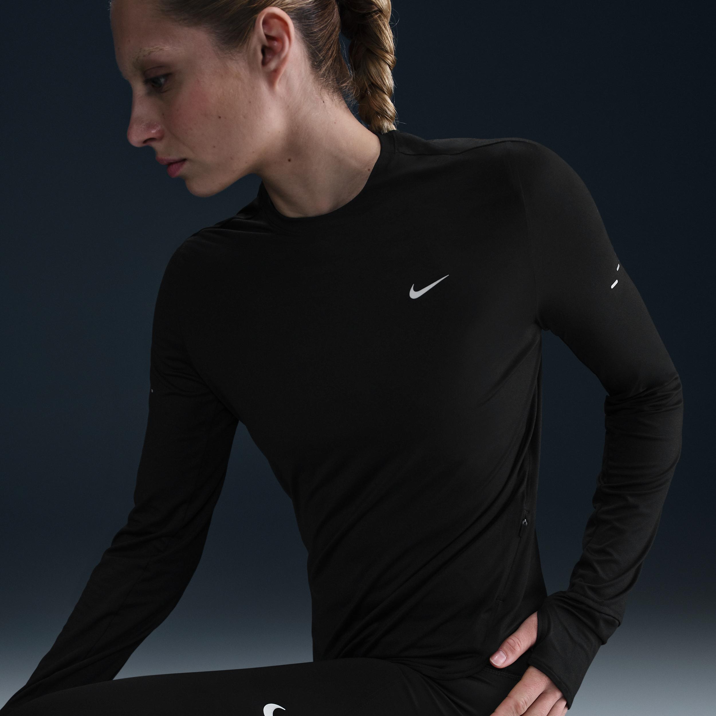 Nike Womens Swift Dri-FIT UV Long-Sleeve Crew-Neck Running Top | HQ0503-010 Product Image