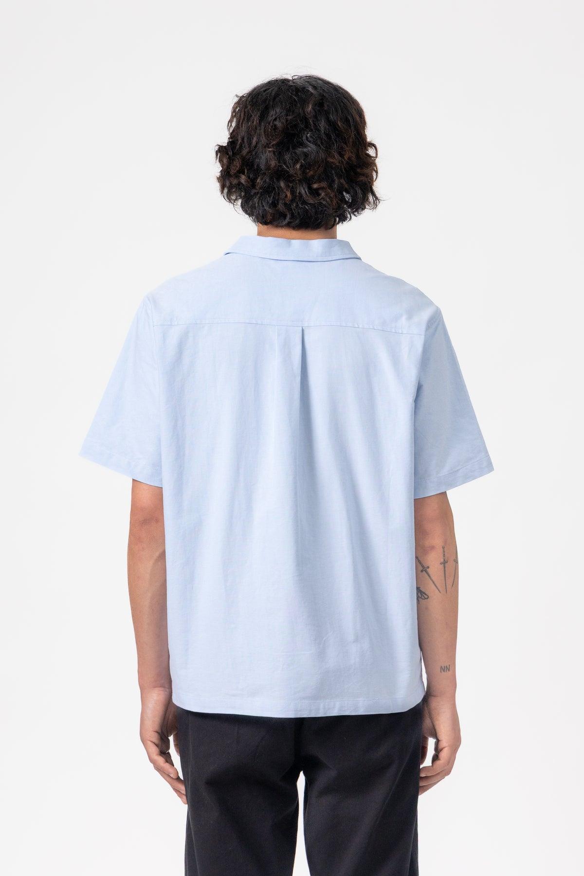 Blacksmith - 'Boxford' Short Sleeve Utility Shirt - Blue Product Image