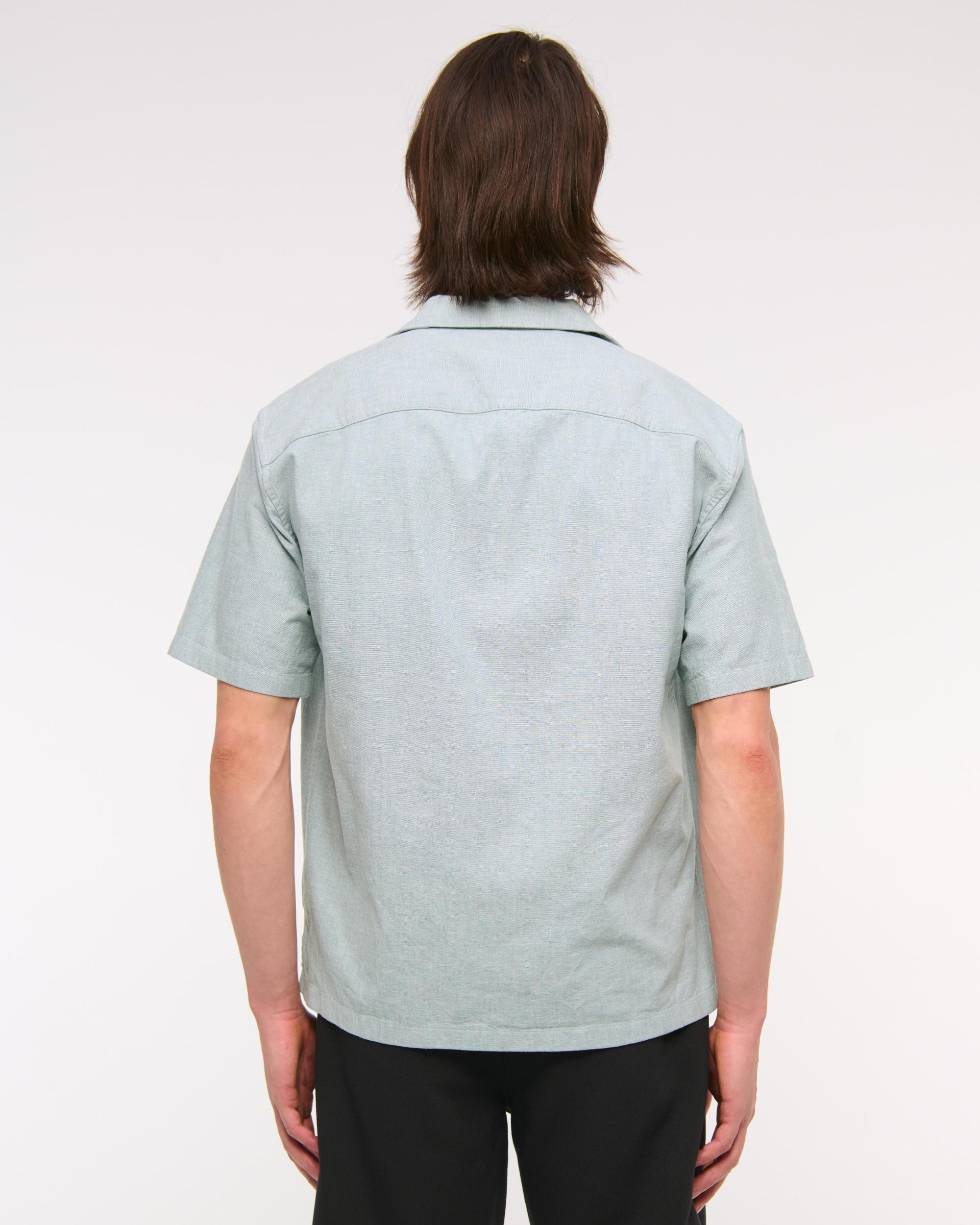 Camp Collar Summer Linen-Blend Shirt Product Image