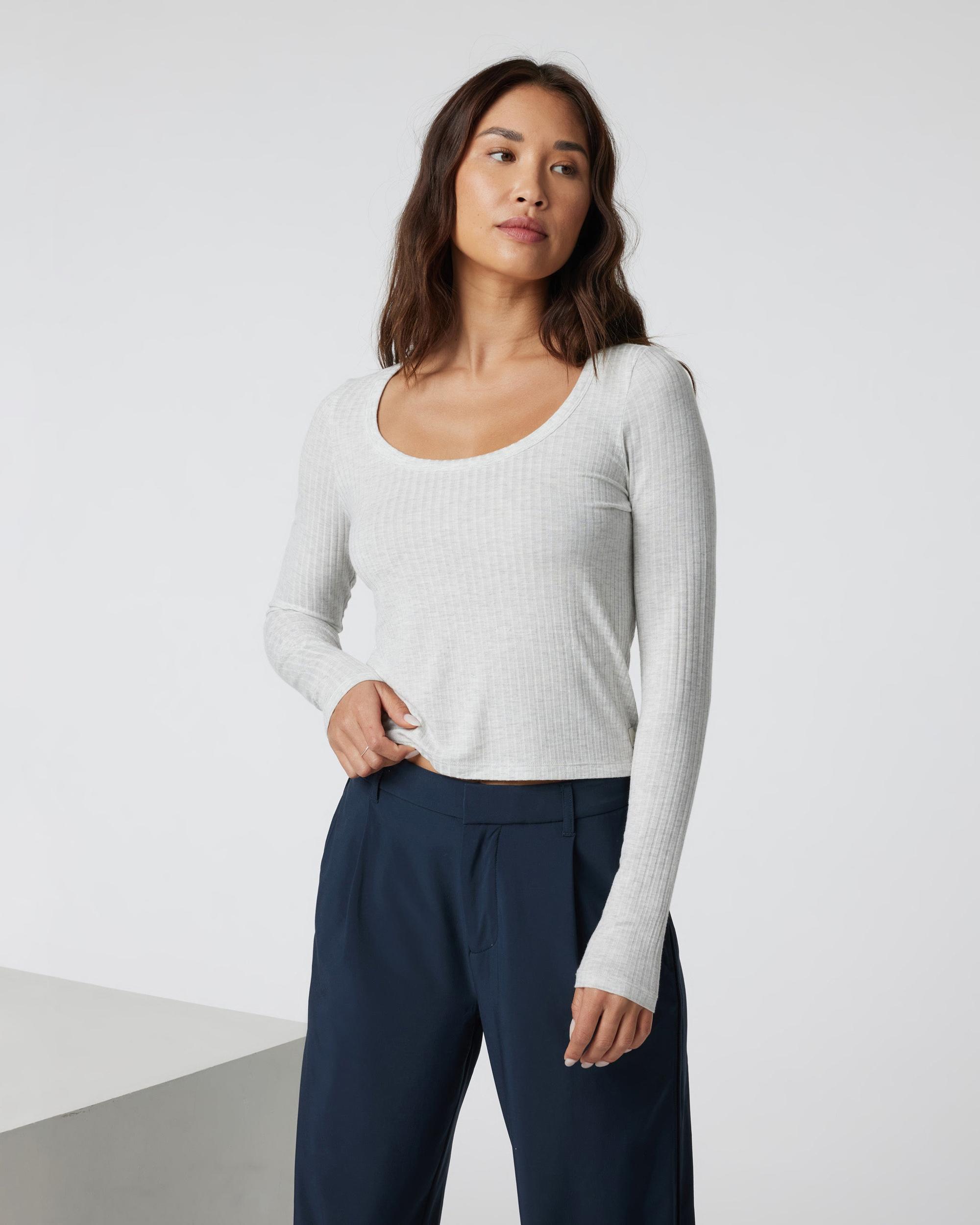 Long Sleeve Plie Top Product Image