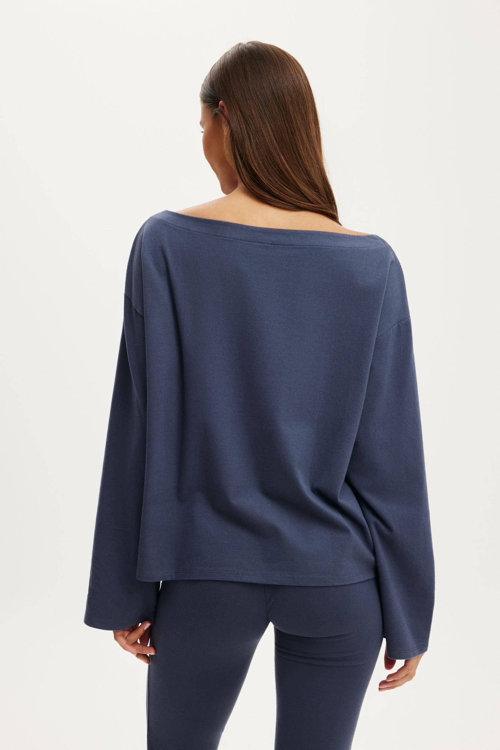 Dreamy Soft Boat Neck Long Sleeve Product Image