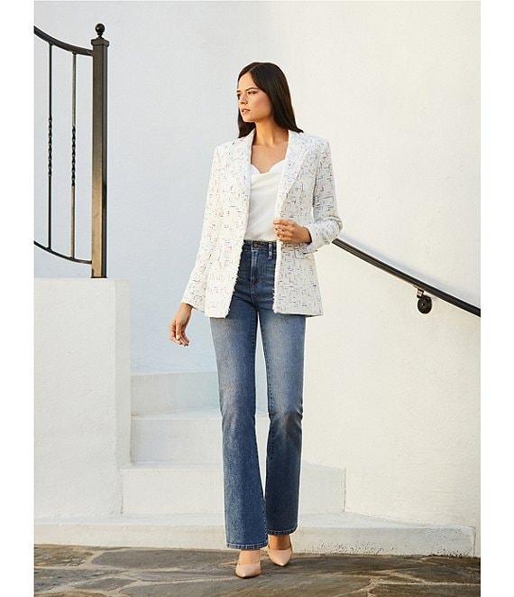 KARL LAGERFELD PARIS Flare Leg Stretch Denim Sailor Jeans Product Image