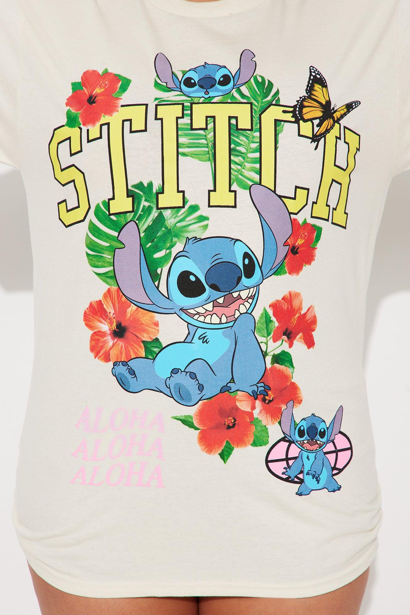 Aloha Stitch Oversized Tee - Cream Product Image