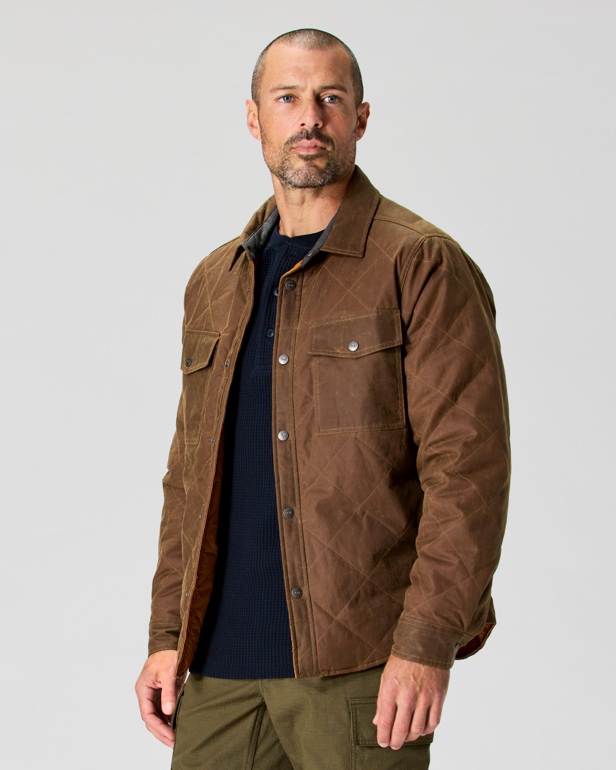 Quilted Waxed Shirt Jacket Product Image