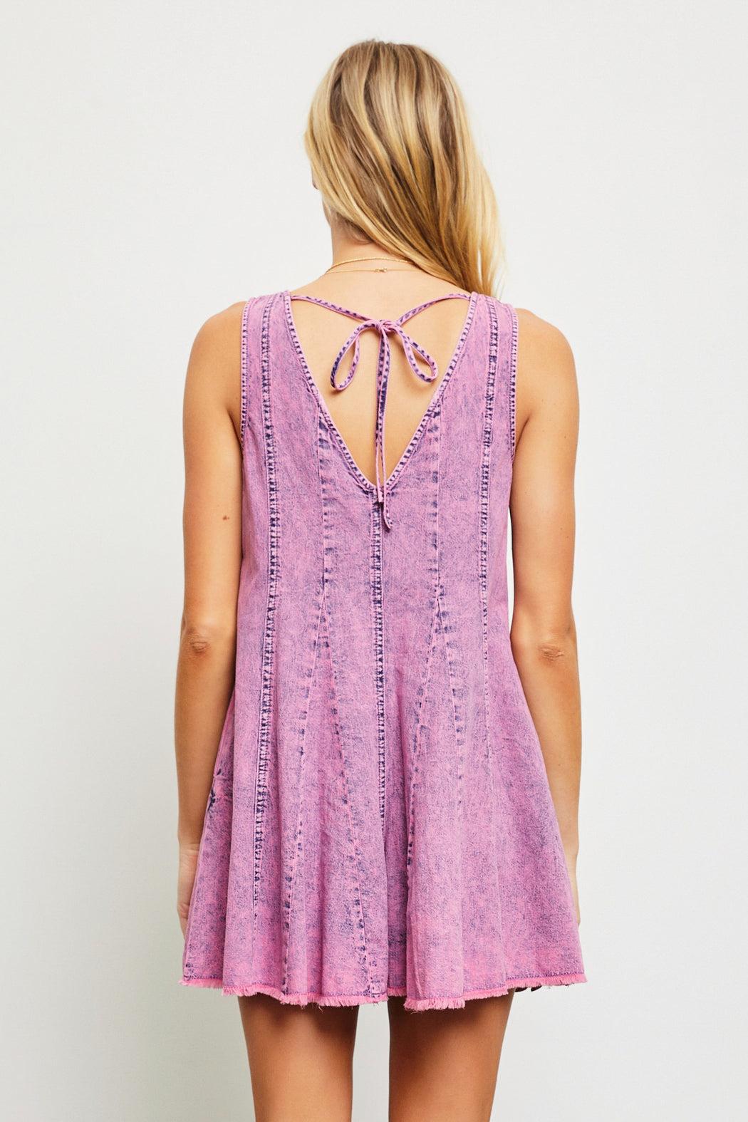 Flared Denim Romper Product Image