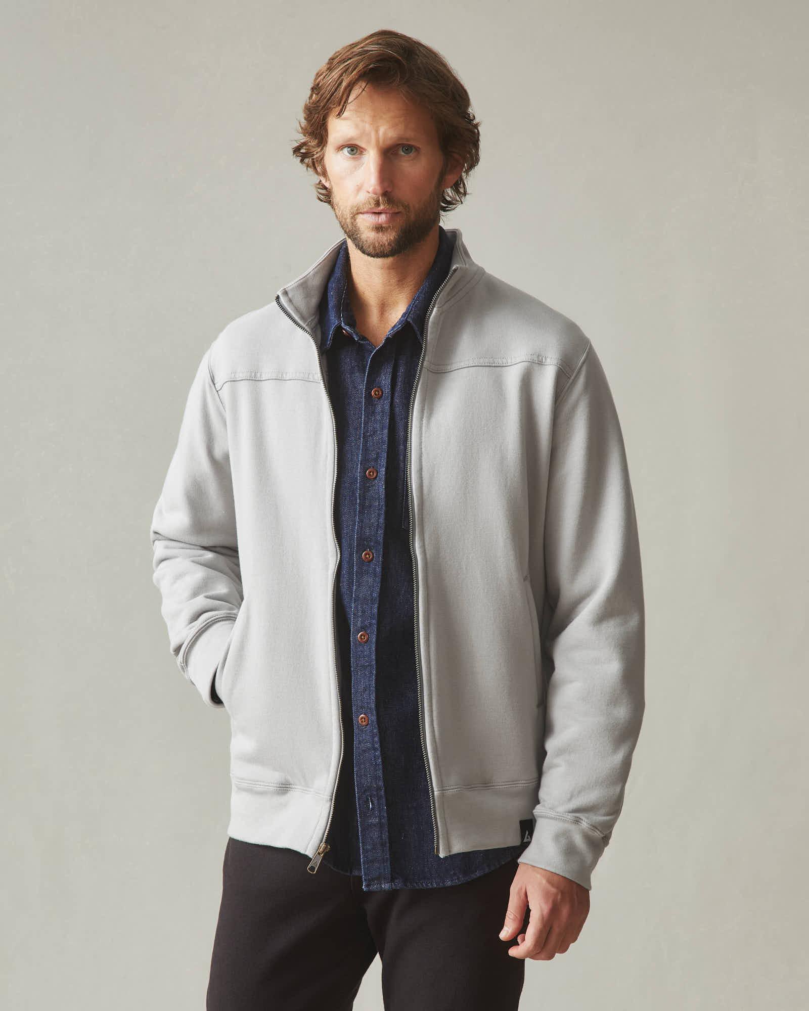 Men's Moto Full Zip - Ghost Grey Product Image