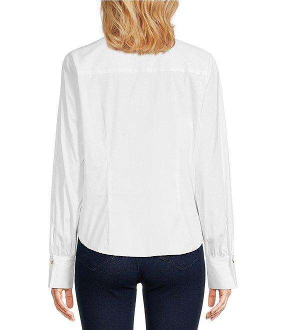 Lilly Pulitzer Lilly Poplin Point Collar Long Sleeve Button Down Shirt Product Image