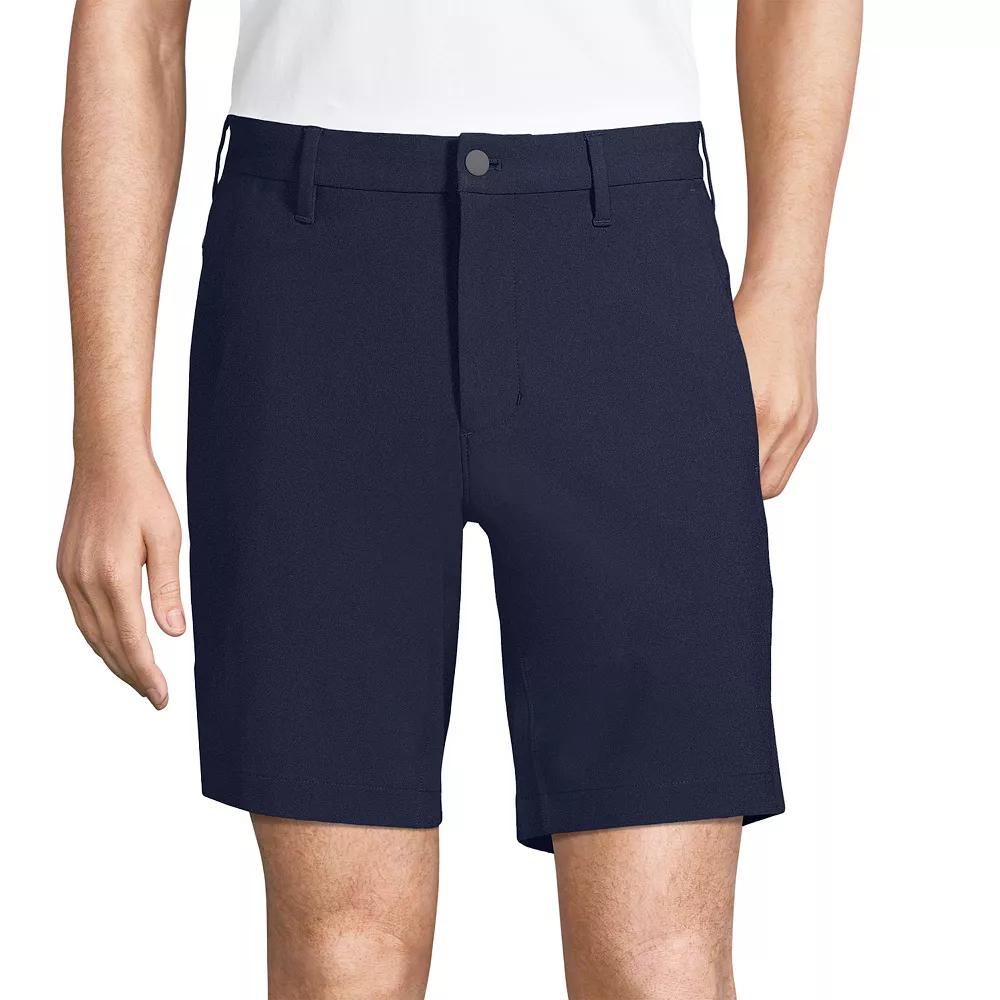 Men's Lands' End Traditional-Fit 9-inch Knit Performance Chino Shorts, Size: 37, Radiant Blue Product Image