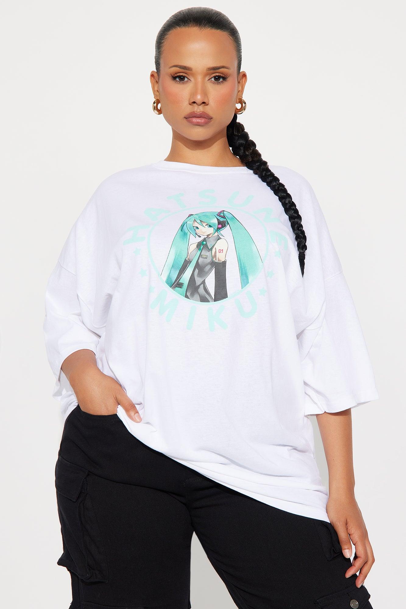 Hatsune Anime Tee - White Female Product Image