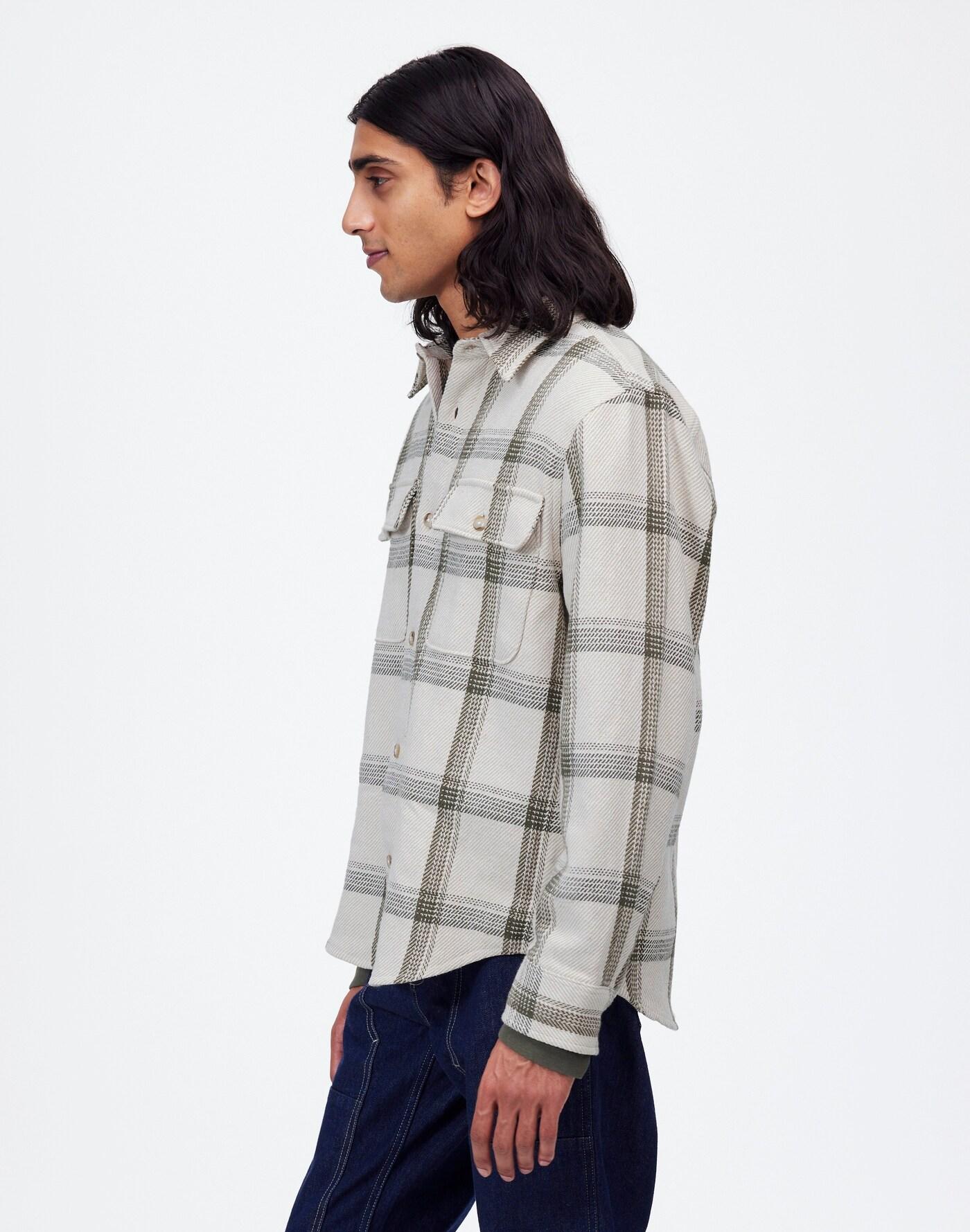 Brushed Easy Shirt-Jacket in Italian Fabric Product Image