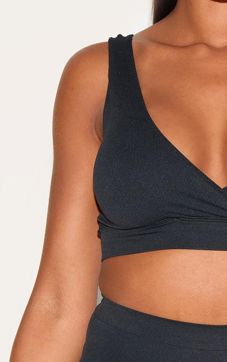 Maternity Black Wrap Over Nursing Bra Product Image