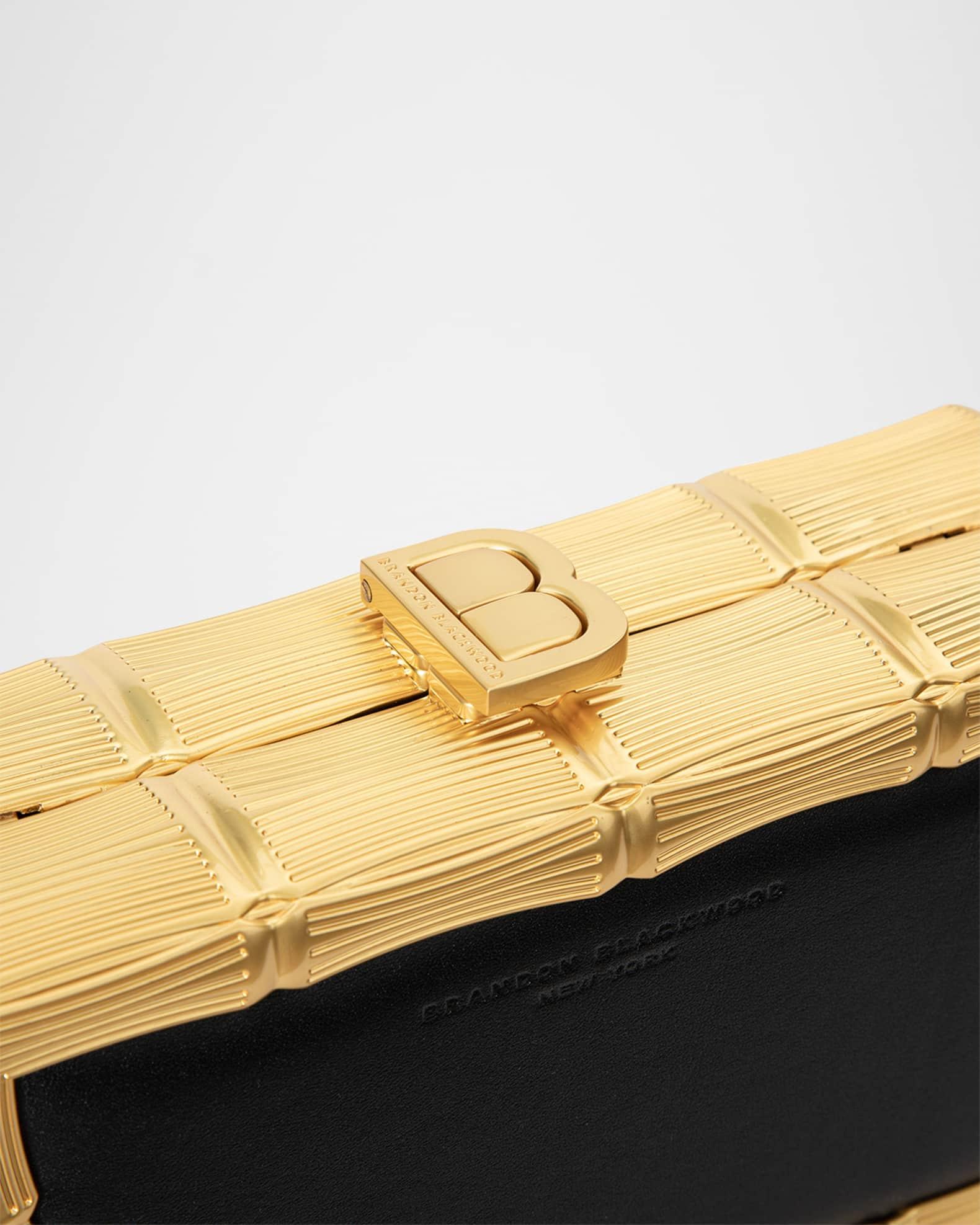 Bamboo Brass & Leather Clutch Bag Product Image
