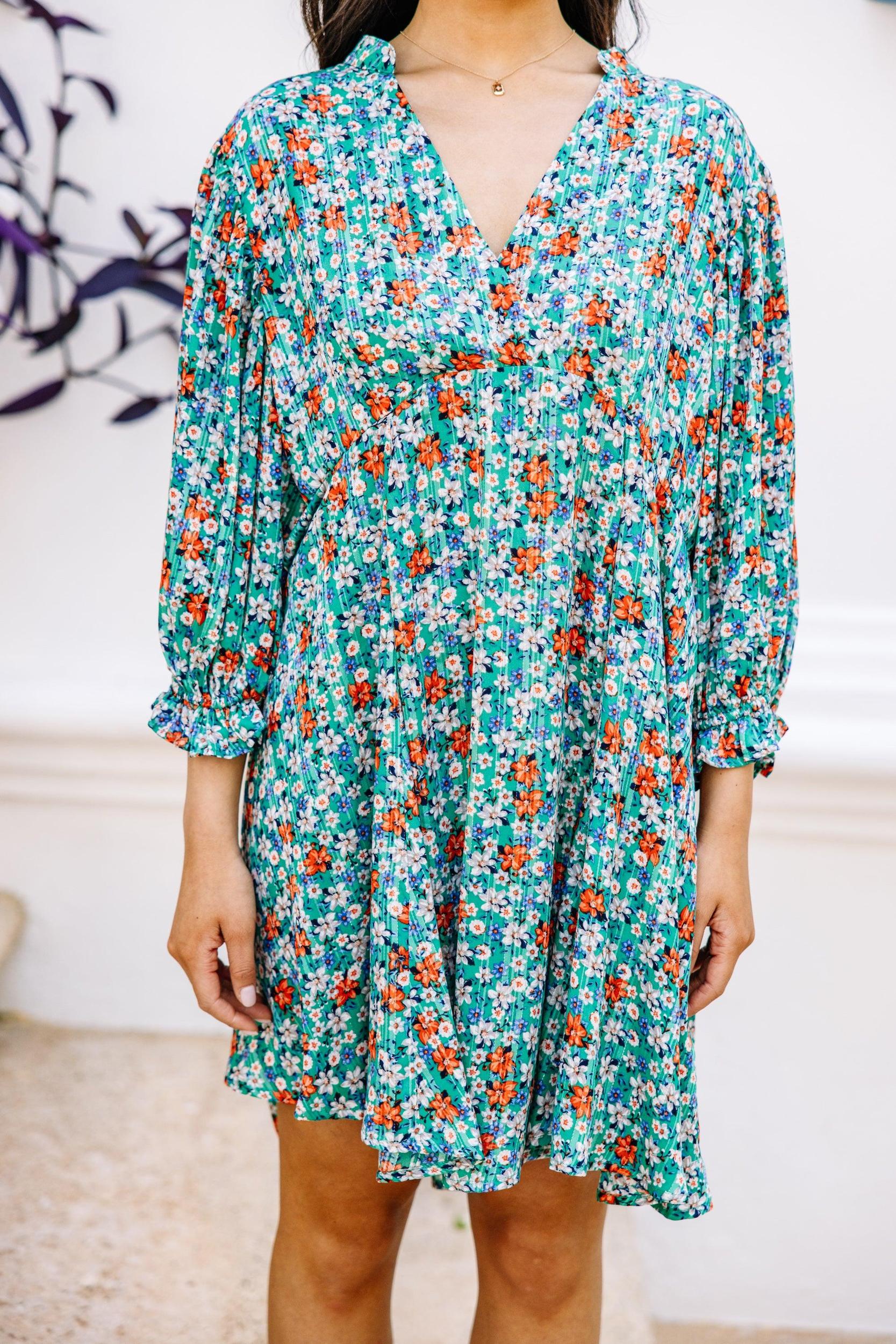 Dance For Hours Green Ditsy Floral Dress Female Product Image