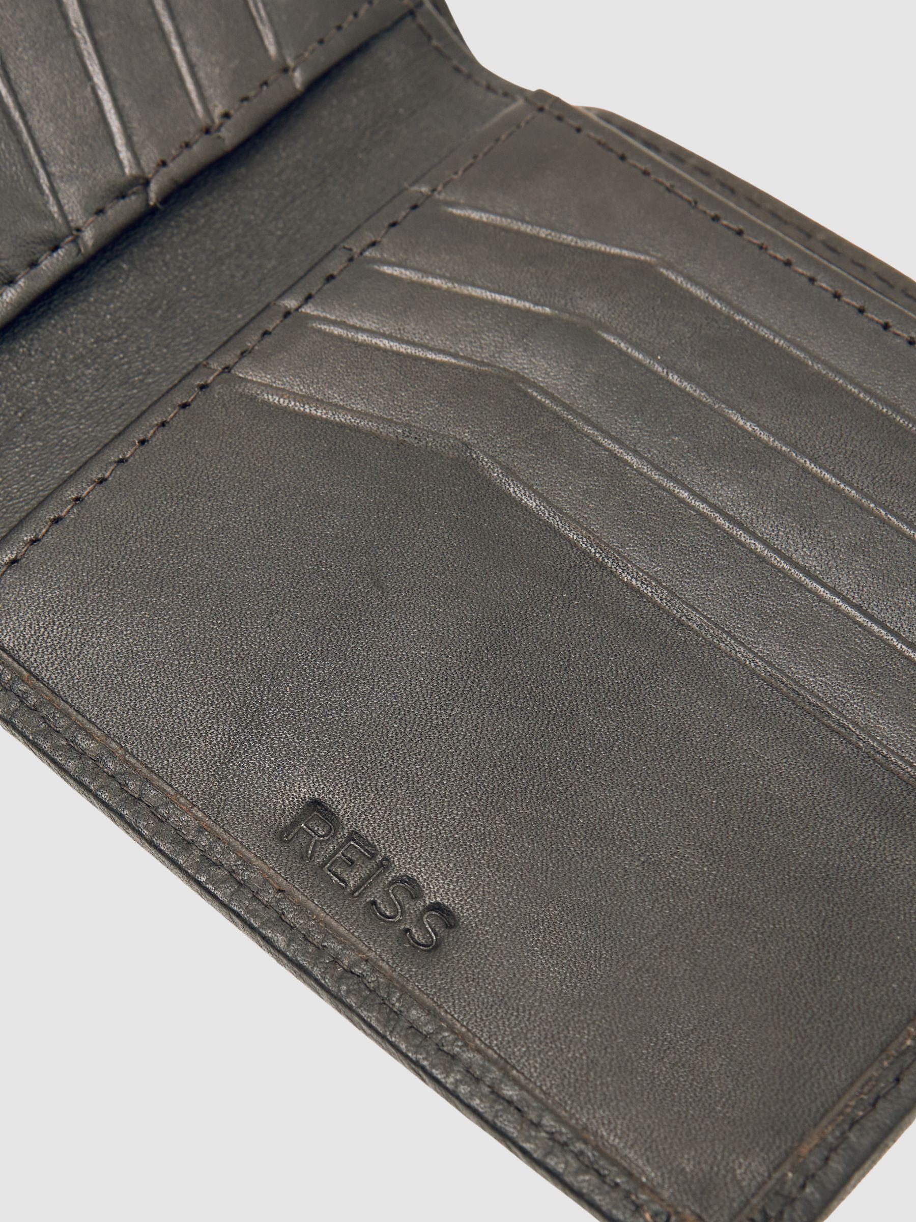 Grained Leather Wallet in Chocolate Product Image