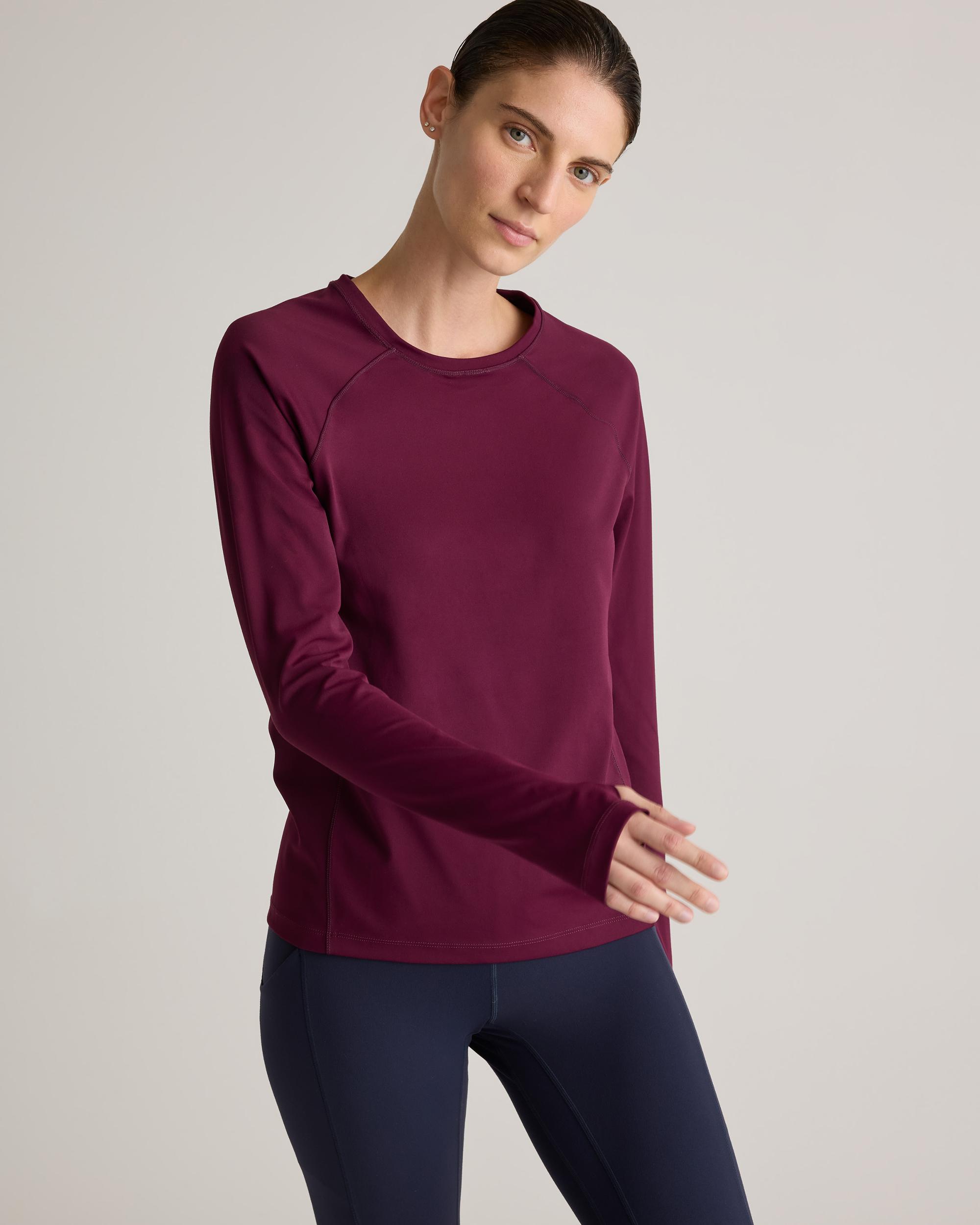 Quince | Women's Ultra-Form Long Sleeve Top Size XL, Nylon/Spandex Product Image