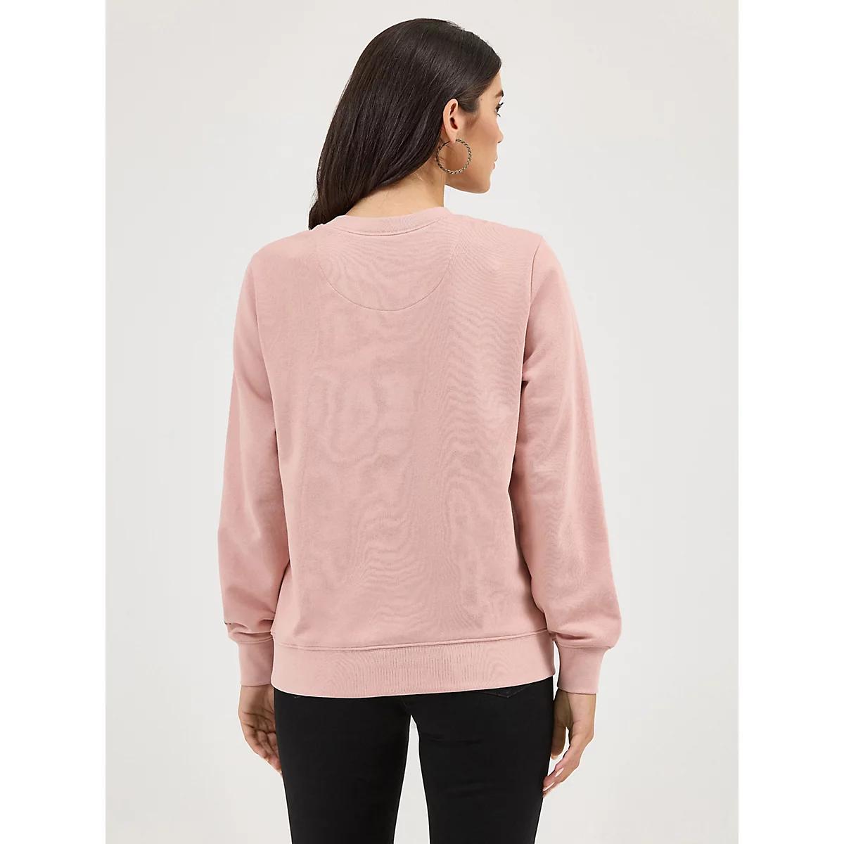 Women's Wrangler Graphic Crew Sweatshirt in Misty Rose Product Image