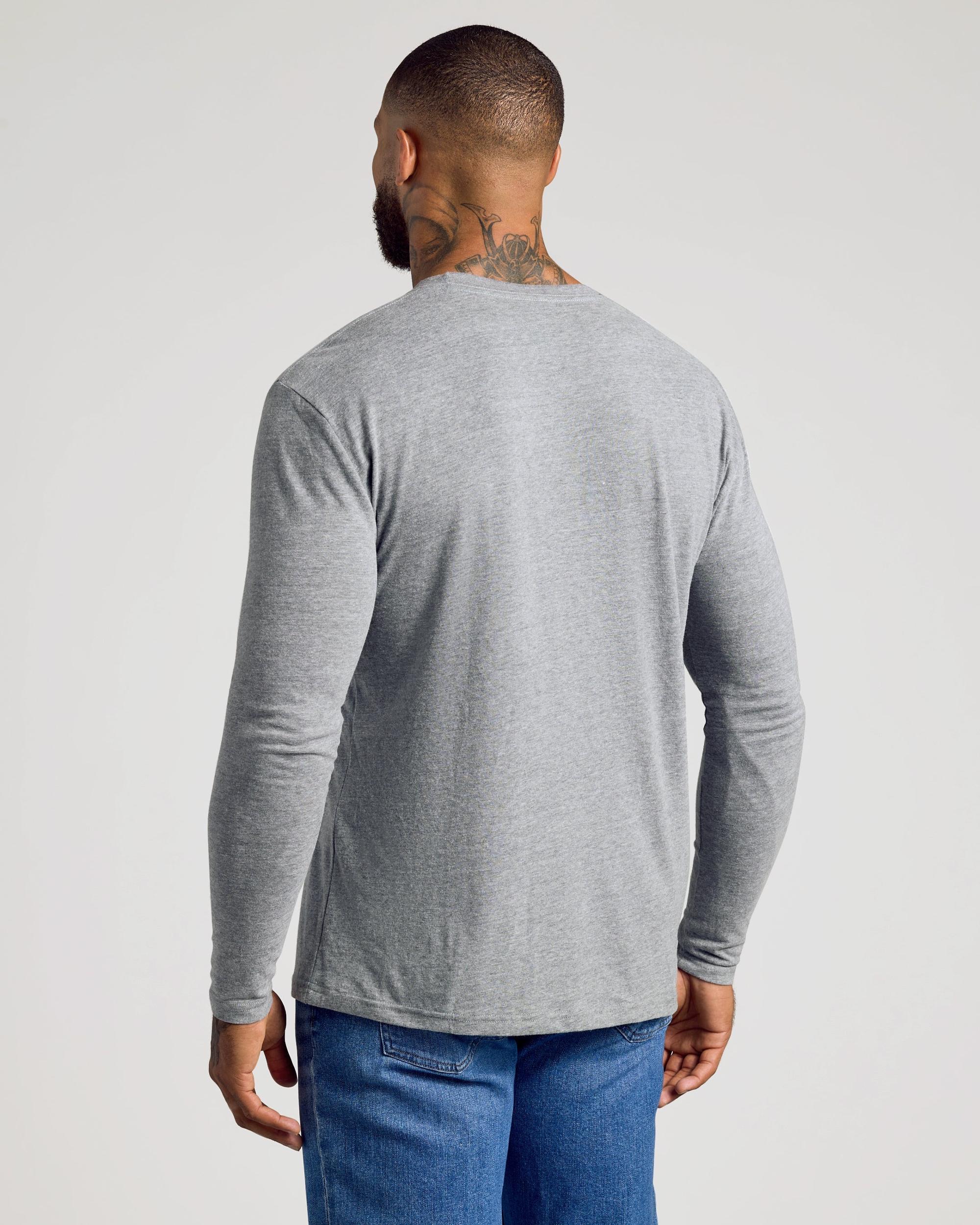 Heather Gray Classic Long Sleeve Crew Neck Product Image