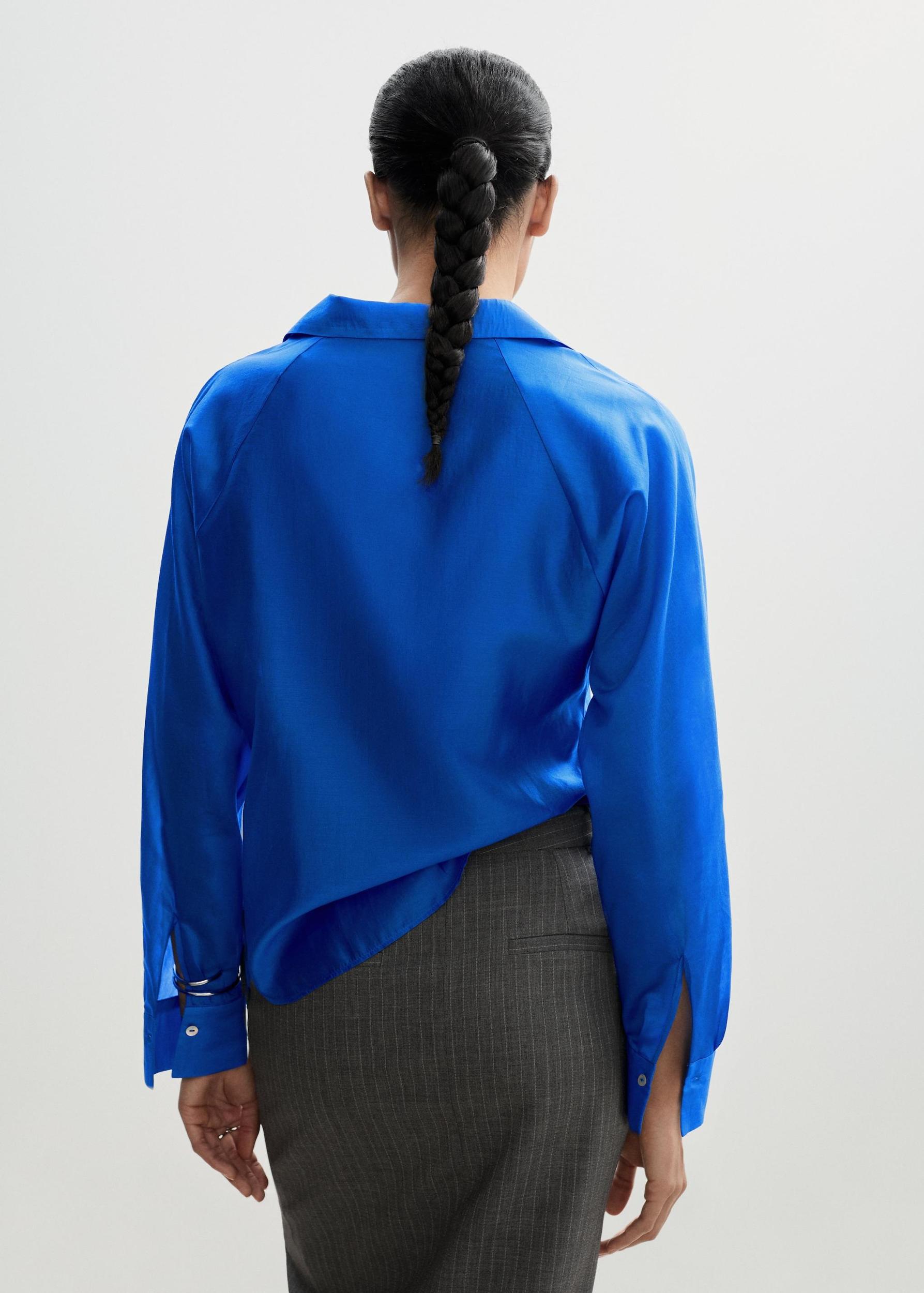 Satin lyocell shirt - Women | MANGO USA Product Image