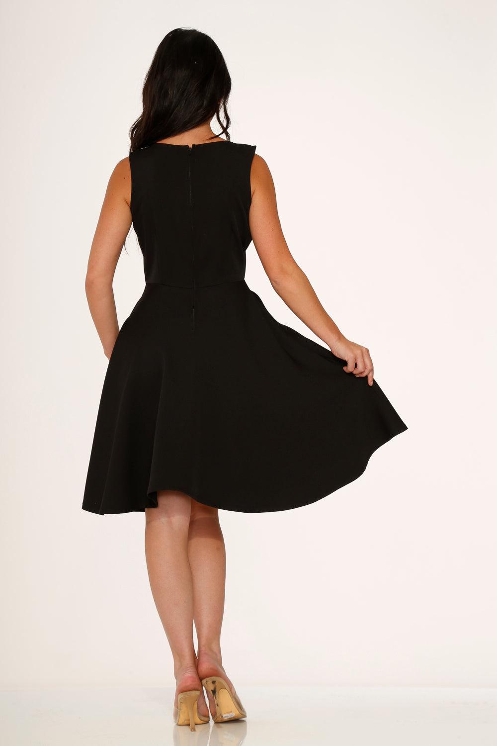 Black Bat Embroidered Swing Dress Product Image