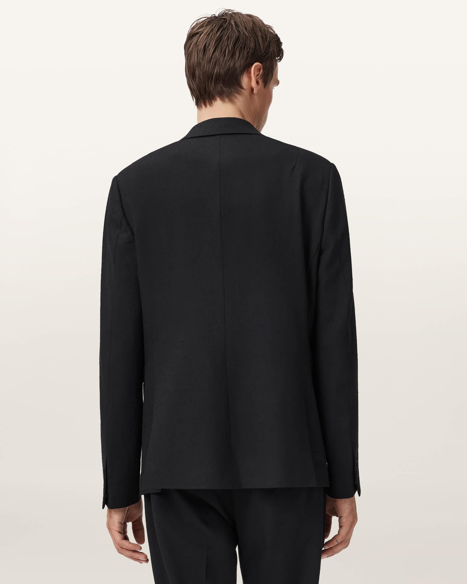 Germain Satin Single Breasted Blazer Black | ALLSAINTS US Product Image