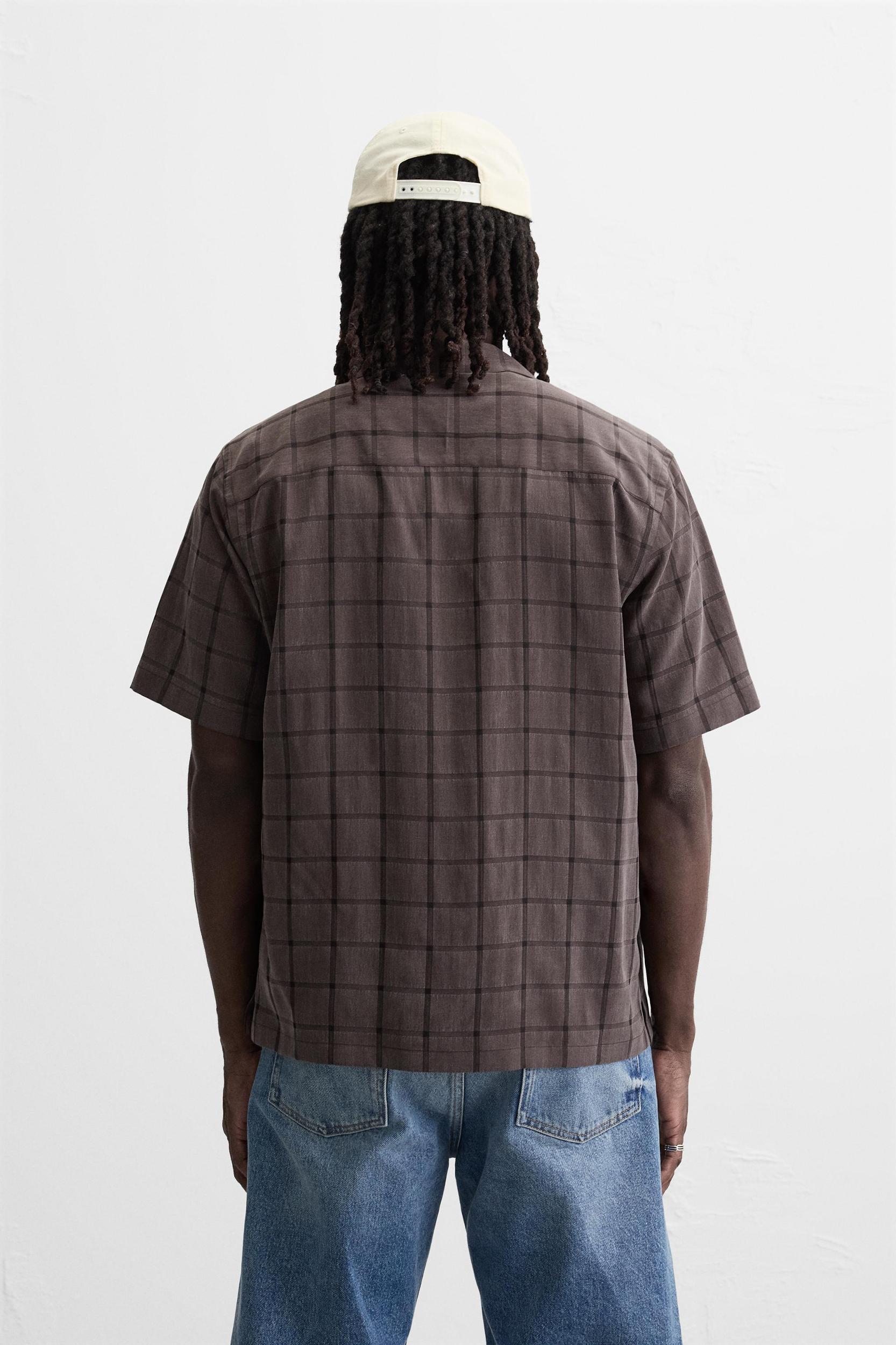 TEXTURED PLAID SHIRT Product Image