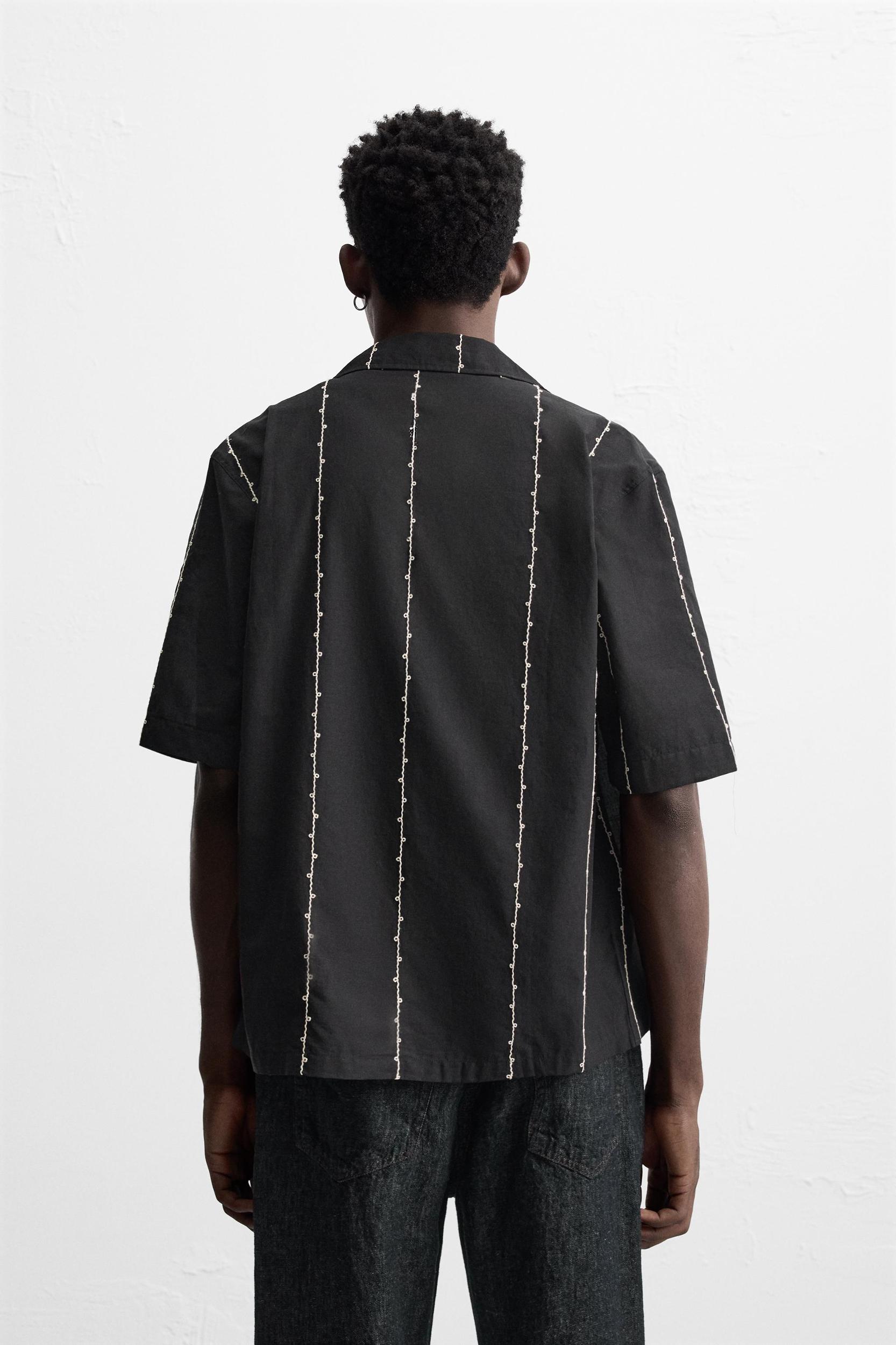 CONTRAST EMBROIDERY SHIRT Product Image