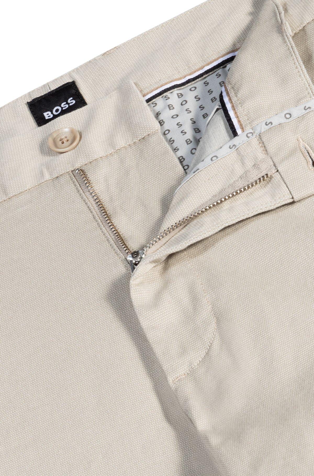 Regular-fit trousers in printed stretch cotton Product Image