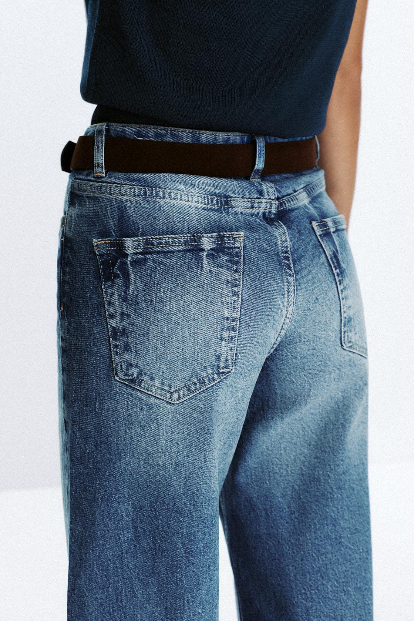 Z.10 HIGH-WAISTED BELTED CULOTTE JEANS Product Image