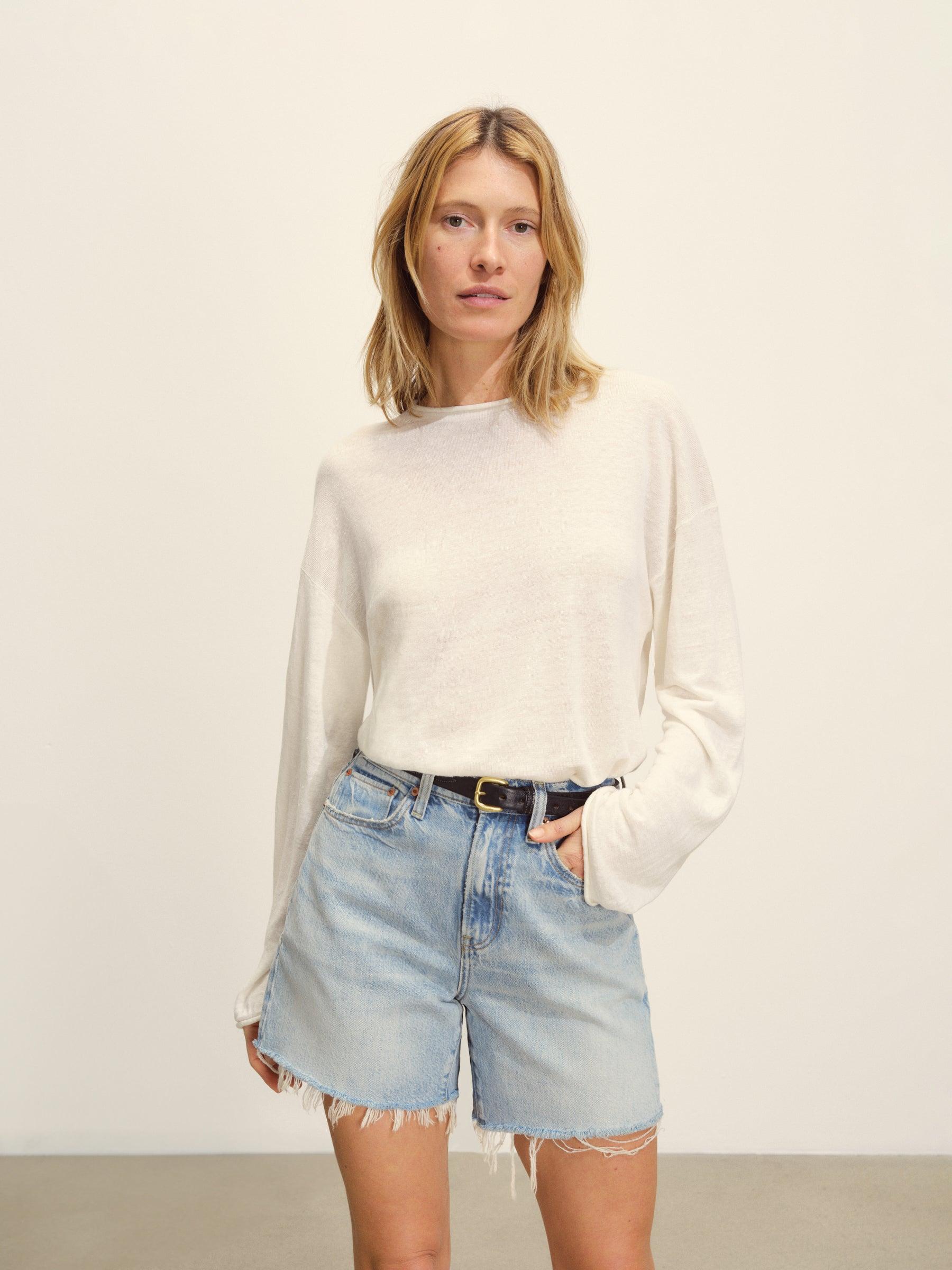 Natural Lighthouse Linen Roll Neck Product Image