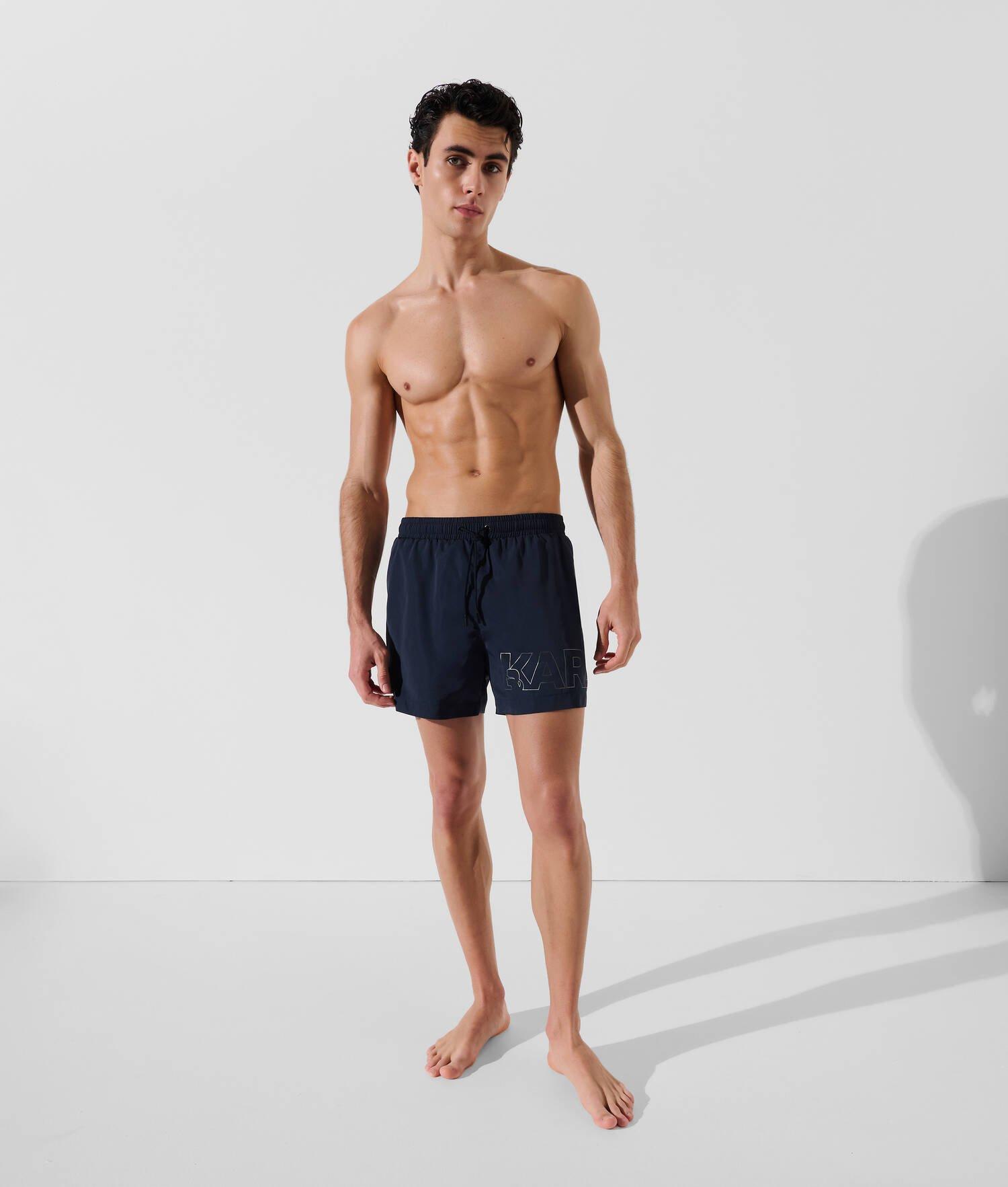 METALLIC KARL LOGO BOARDSHORTS Product Image