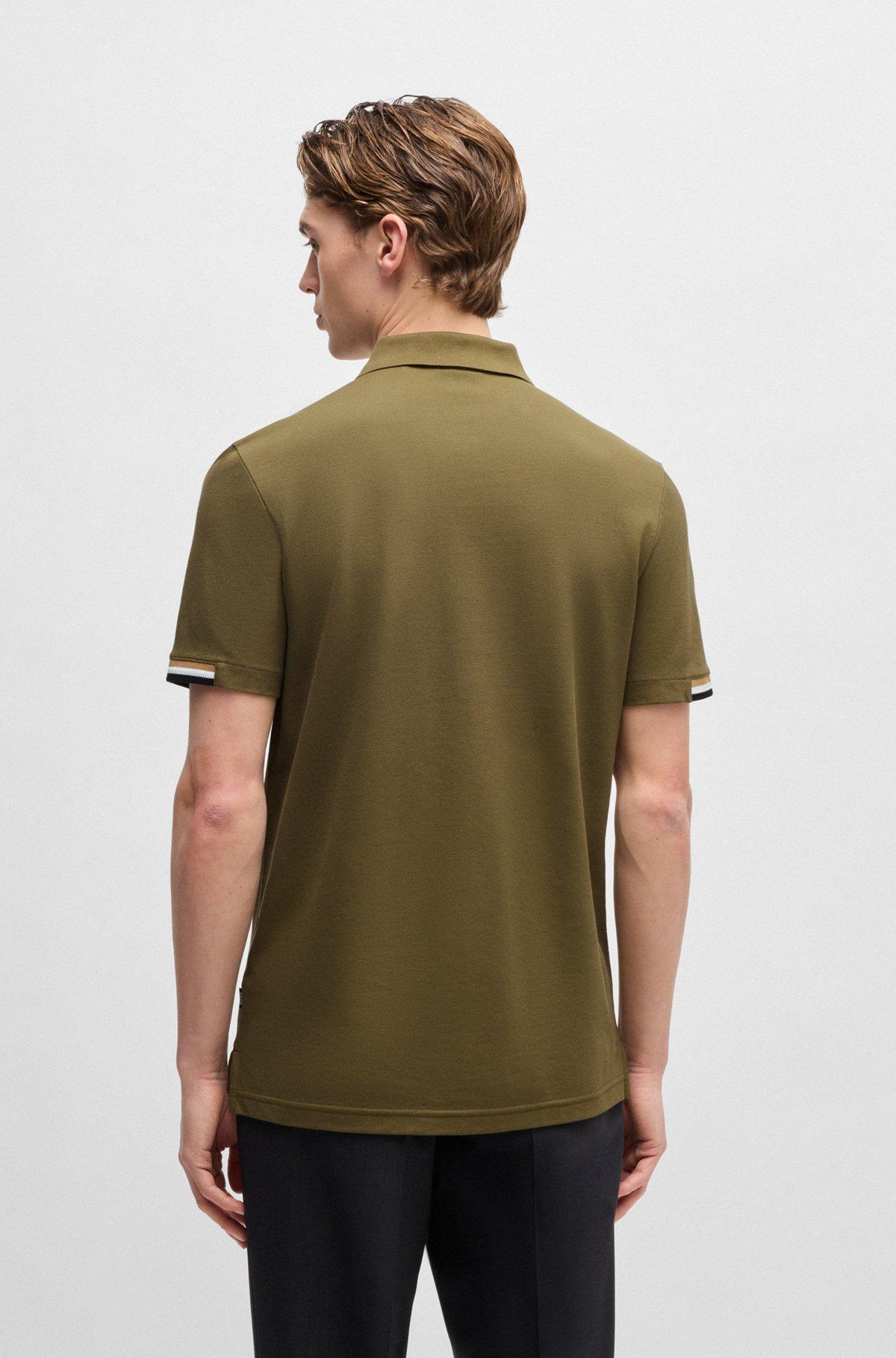 Regular-fit polo shirt with rubberized logo Product Image