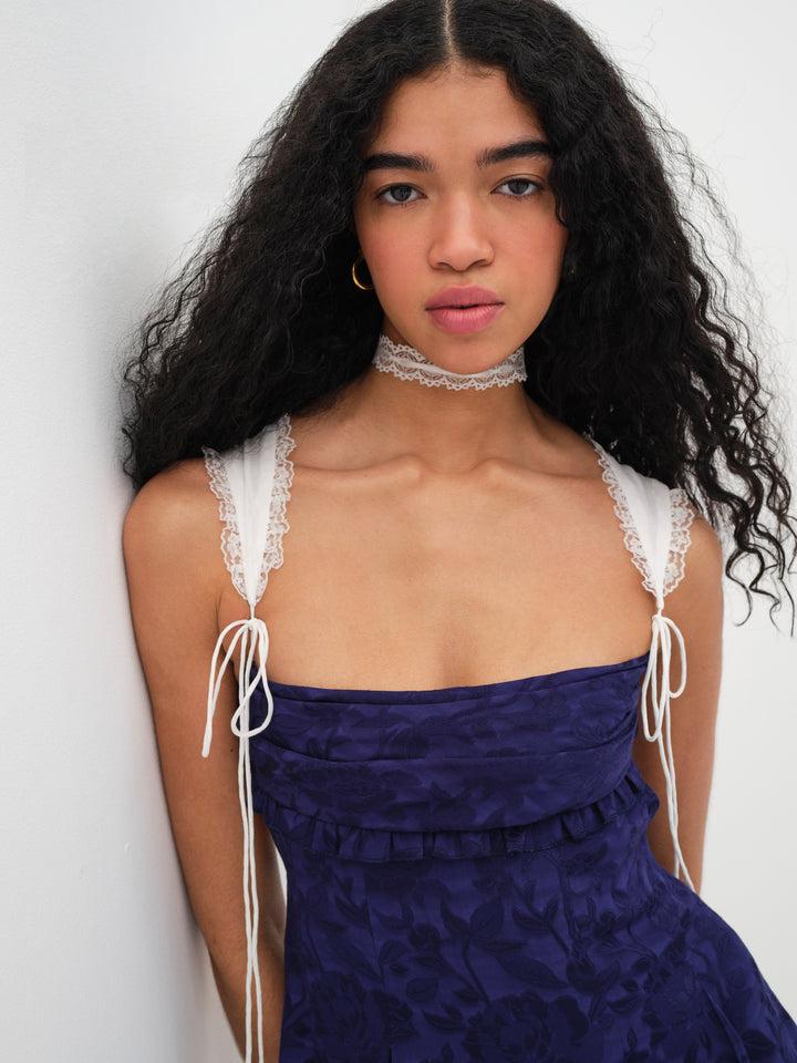 Holland Mini Dress — Blue Product Image